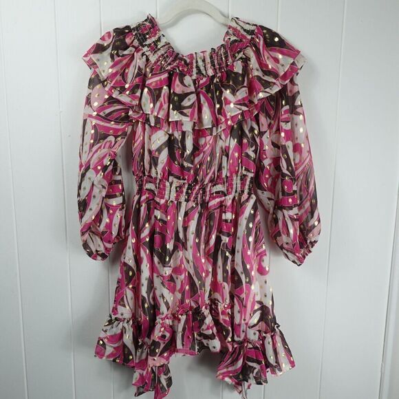 Beulah Style Womens Ruffled Smocked Tunic Large - Picture 10 of 14